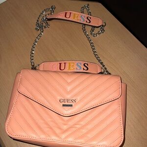 GUESS Peach Quilted Women's Bag
